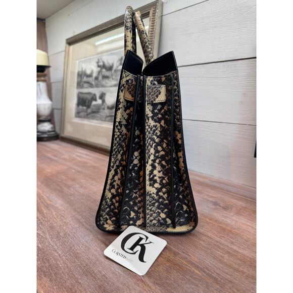 Saint Laurent Black & Snakeskin Sac de Jour Tote Bag - Excellent Condition - Picture 4 of 8